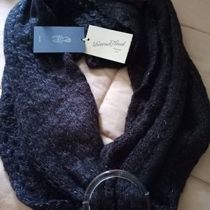 Universal Thread Black Oblong Woolen Scarf